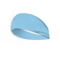 Breathable light blue sports headband with soft knitted texture for yoga and running - Light Blue