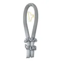 Graues Satin Heatless Hair Curler Set mit zwei Scrunchies und einer Haarklammer aus Kunststoff - Silber