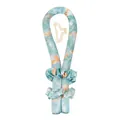 Hitzeloses Lockenwickler-Set in Blau-Batik mit Satin-Rolle, Haargummis und Haarklammer - Wolke Hellblau