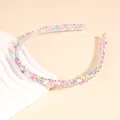 Sweet children's headband with colorful butterflies and silver glitter accents - Purple Bowknot