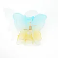 Blue and yellow gradient butterfly hair claw clip with matte finish on white background - Gradient Blue