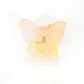 Pink and yellow gradient butterfly hair claw clip made of translucent resin material - Gradient Orange