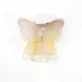Pince à cheveux papillon avec dégradé marron et jaune et finition givrée - Marron Dégradé