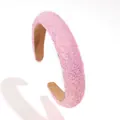 Chunky pink glitter headband with soft inner lining for women and girls - Pink