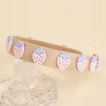 Χακί στέκα μαλλιών σε γλυκό στυλ με 3D φράουλες και αντιολισθητική βάση για γυναίκες - Στυλ Ανοιχτό Ροζ Φράουλα