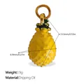 Miniature yellow lemon fruit pendant with dripping oil finish and golden lobster clasp - Lemon (PJ593CRG)