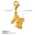 Golden high heel pendant in stainless steel with crystal detail and lobster clasp - Flower Pattern Pendant (PJ504GLXK)