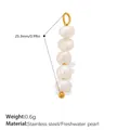 Pendentif étoile de mer en acier doré 18K avec perles d'eau douce 25,3mm de long - Pendentif Perle d'Eau Douce (PJ1302WEG)