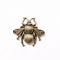 Vintage Honigbienen-Brosche in Bronze-Optik mit antiker Oberfläche und Flügeldetails - Bienen Stil / Antikgold