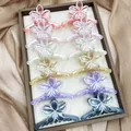 Set di 10 mollette per capelli a forma di fiori di frangipane perlati in vari colori - Plumeria Variety Mixed Collection