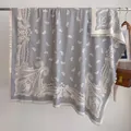 Grauer Paisley Jacquard Kaschmir-Schal mit doppelseitigem Muster und Fransen - Fj075-grau / 130x130cm