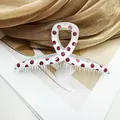 Molla per capelli a pois bianchi e rossi con un elegante design incrociato - Modello Incrocio Tre