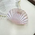Pink iridescent shell hair claw clip with pearlescent finish for beach vacation - Pink