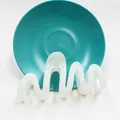 Molletta per capelli ondulata minimalista bianco crema in resina lucida con design a S - Bianco Gelatina
