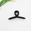 Classica molletta per capelli nero opaco con design geometrico a nastro minimalista - Nero