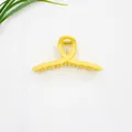 Pinza per capelli giallo limone opaco con design a torsione per code di cavallo - Giallo