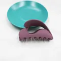 Pinza per capelli cava viola scuro opaca con finitura satinata per acconciature - Viola