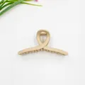 Molla per capelli beige opaco con grande design a croce per acconciature eleganti donna - Color Tè al Latte