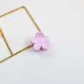 Mini matte pink flower hair claw clip with a sweet five-petal blossom design - Pink