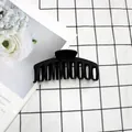 Große Haarspange in klassischem Mattschwarz für dicke Haare Styling - Schwarz