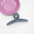 Matte dark grey bubble chain hair claw clip for thick hair styling accessory - Dark Gray
