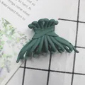 Deep green matte claw clip with elegant twist design for women hair styling - Lake Blue Green