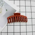 Pince à cheveux 11cm rouge brique mat avec design ergonomique pour cheveux épais - Orange