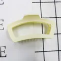 Grande molletta per capelli geometrica giallo crema opaco per acconciature eleganti - Bianco latte