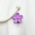 3.5cm purple macaron flower hair claw clip with a matte finish and five-petal design - Purple Pink