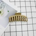 Grande pince à cheveux 11cm beige mat avec finition dépolie pour cheveux épais - Kaki
