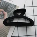 Elegante pinza per capelli nera opaca traforata per acconciature femminili e styling quotidiano - Nero