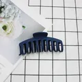 Pince à cheveux 11cm bleu foncé mat avec finition dépolie pour coiffure élégante - Bleu marine