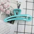 Pinza para el pelo hueca azul claro brillante con diseño minimalista moderno - Azul Lago