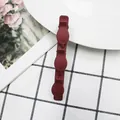 Minimalist matte dark red hair clip with multi-clip design for braided styling - Burgundy