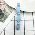 Minimalist matte light blue duckbill hair clip with multi-clasp design for styling - Sky Blue
