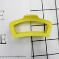 Pinza per capelli geometrica gialla opaca per acconciature eleganti in colori pastello - Giallo