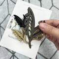 Haarklammern mit Maiglöckchen-Design in Schwarz, Kaffee und Beige, mattiert - Dunkelgrau