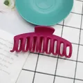 Elegante pinza per capelli grande opaca color rosa scuro per acconciature di stile - Rosa Rosso / Vernice Gommata Opaca