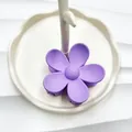 Pinza per capelli a fiore viola chiaro opaco con design floreale a cinque petali - Viola