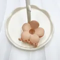 Molla per capelli a fiore albicocca opaca con design ritagliato per acconciature - Arancione Crema