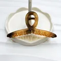 Eleganter 13cm Bernstein-Farbverlauf großer Haarklammer mit stilvollem Schleifendesign - Gelb