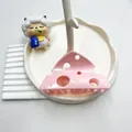 Cute pink cheese-shaped hair claw clip with cutout details for girls - Pink