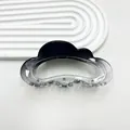 Detailed view of cloud-shaped hair claw clip with black grey gradient and fine glitter - Black Gradient