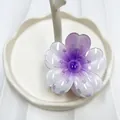 Pinza per capelli a fiore con sfumatura viola in resina lucida per donna - Viola Sfumato