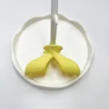 Pinza per capelli a fiocco giallo opaco per acconciature eleganti d'uso quotidiano - Giallo