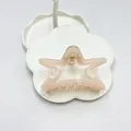 Minimalist light pink star-shaped hair claw clip made of translucent acrylic material - Transparent Orange Star