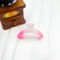 Pinza de pelo semicircular con degradado rosa y blanco y acabado mate esmerilado - Rosa