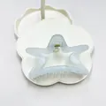Star-shaped light blue transparent hair claw clip with a minimalist hollow design - Transparent White Star