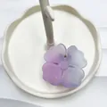 Elegante paarse gradiënt bloem haarclip met een matte afwerking voor haarstyling - Lichtroze en Blauw