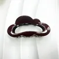 Eleganter dunkelroter Haarklammer in Wolkenform mit glänzendem Finish für Damen - Wolkenstil / Burgunderrot